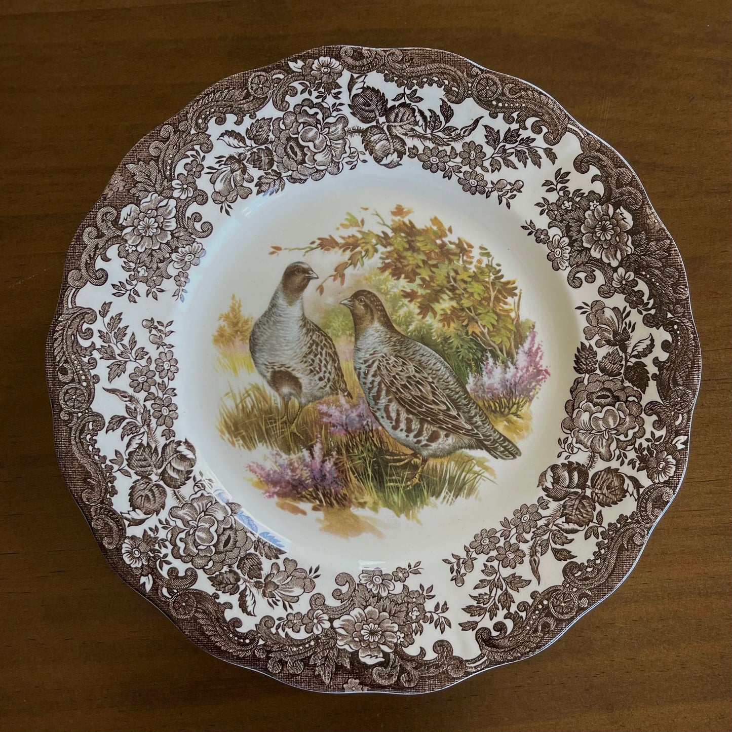 🏴ロイヤルウースター パリッシー ゲームシリーズ ウズラ 22.5cmランチョンプレート