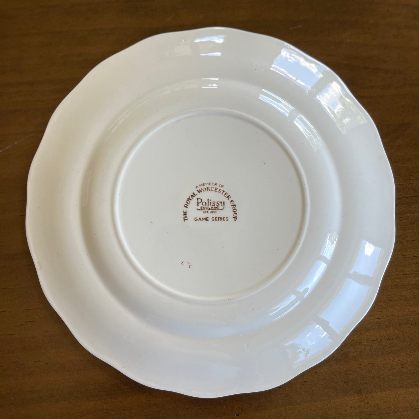 🏴ロイヤルウースター パリッシー ゲームシリーズ ウズラ 22.5cmランチョンプレート