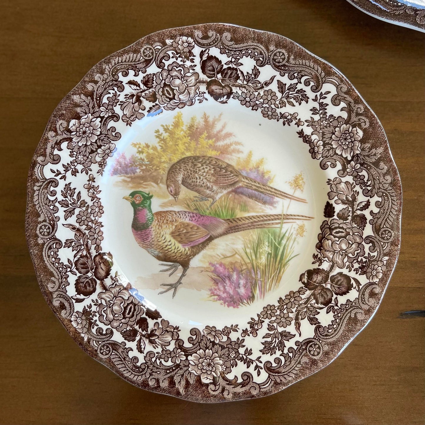 🏴ロイヤルウースター パリッシー ゲームシリーズ キジ カップ、ソーサー、サイドプレートのトリオ