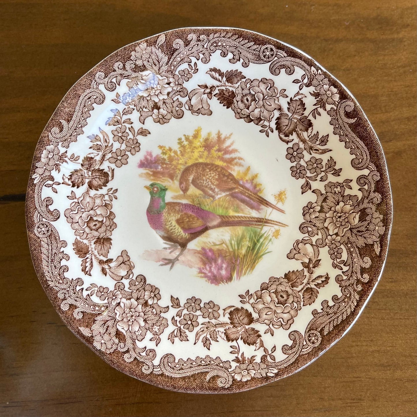 🏴ロイヤルウースター パリッシー ゲームシリーズ キジ カップ、ソーサー、サイドプレートのトリオ