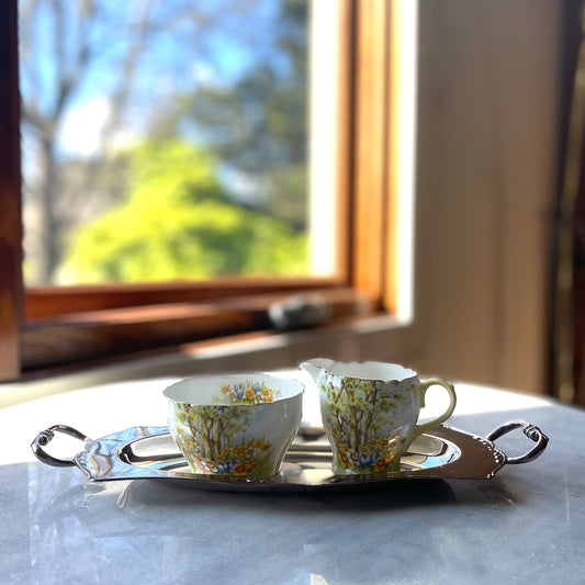 🏴シェリー ダッフォディルタイム シュガーボウルとクリーマー (単品)