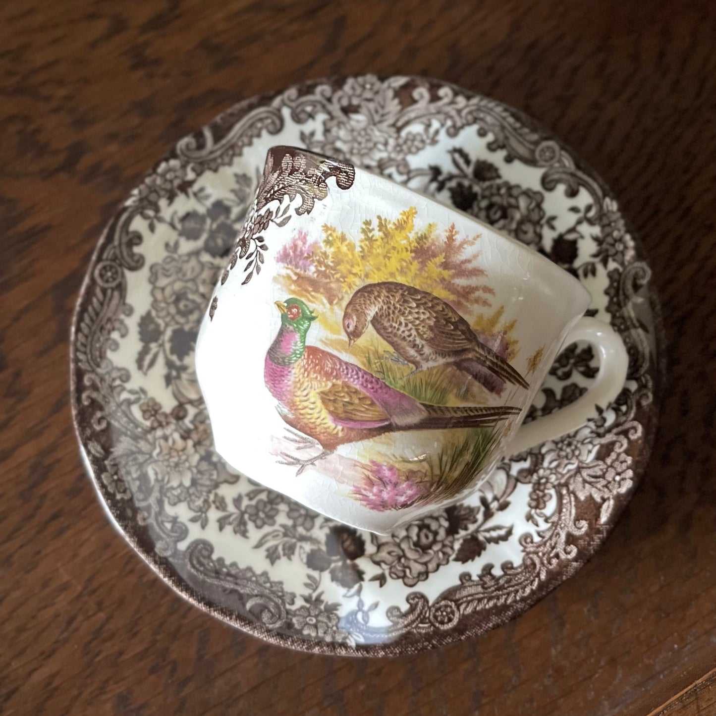 🇬🇧ロイヤルウースター パリッシー ゲームシリーズ 雉 カップ&ソーサー