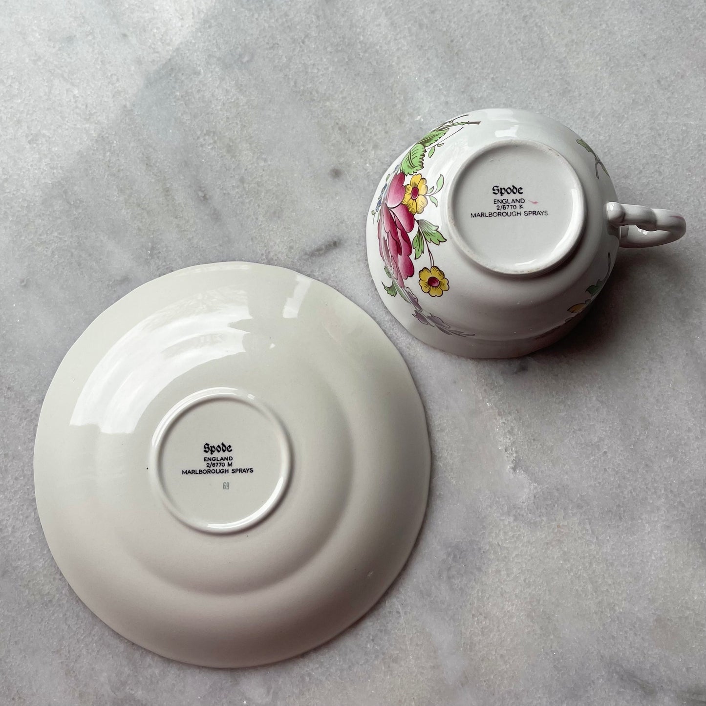 🏴スポード マールボロスプレー カップ&ソーサー デュオ