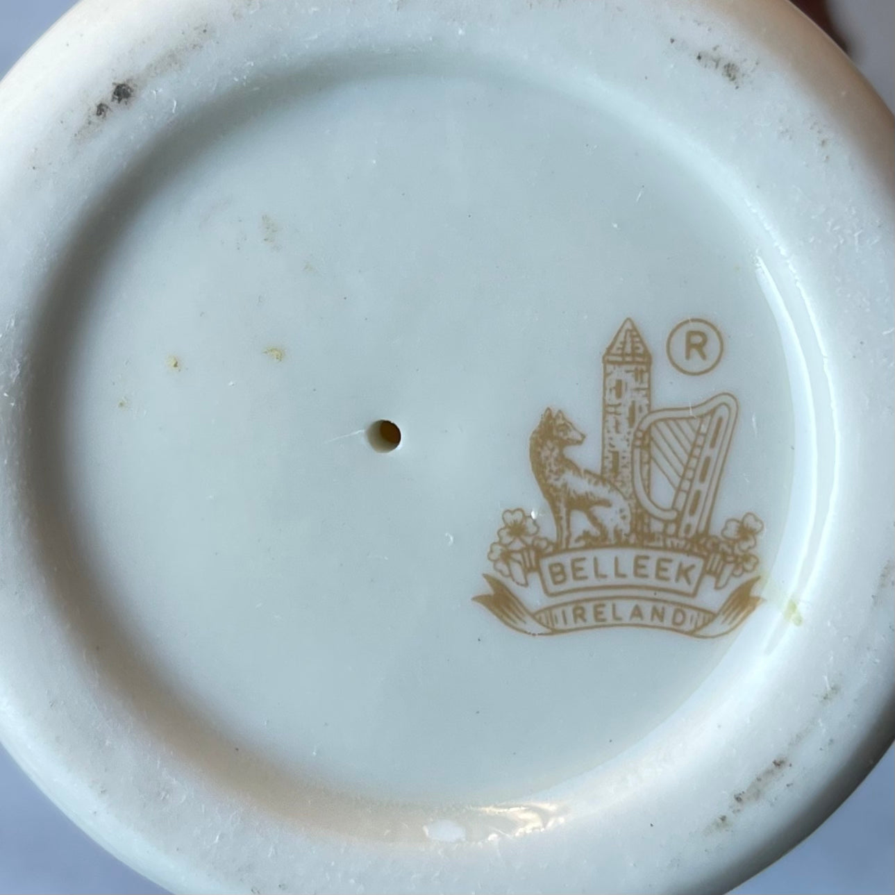 🇮🇪ベリーク シャムロック アイリッシュハープの置物 7thブラウンマーク