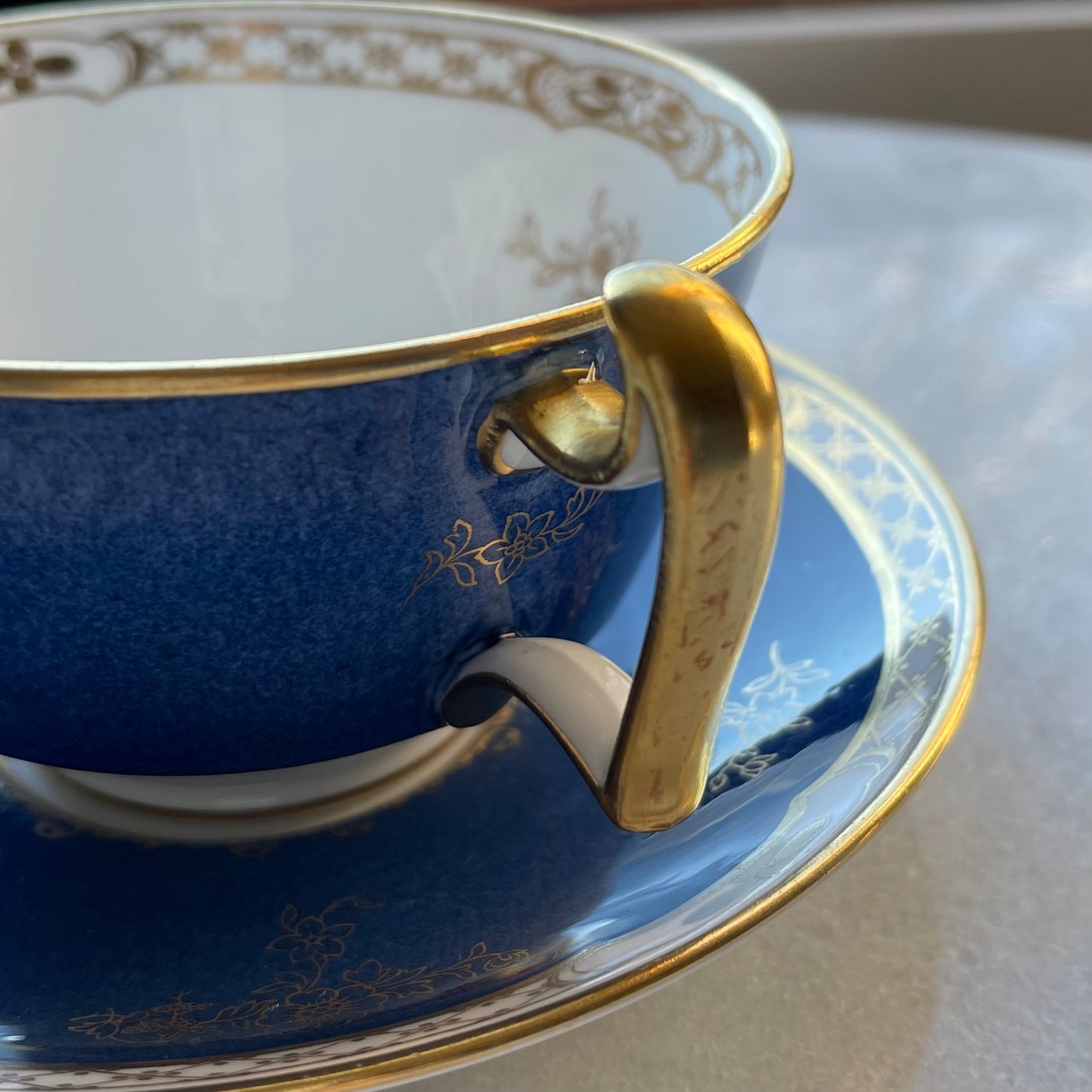 🏴スポード・コープランド アンティーク ブレックファストカップ&ソーサー デュオ