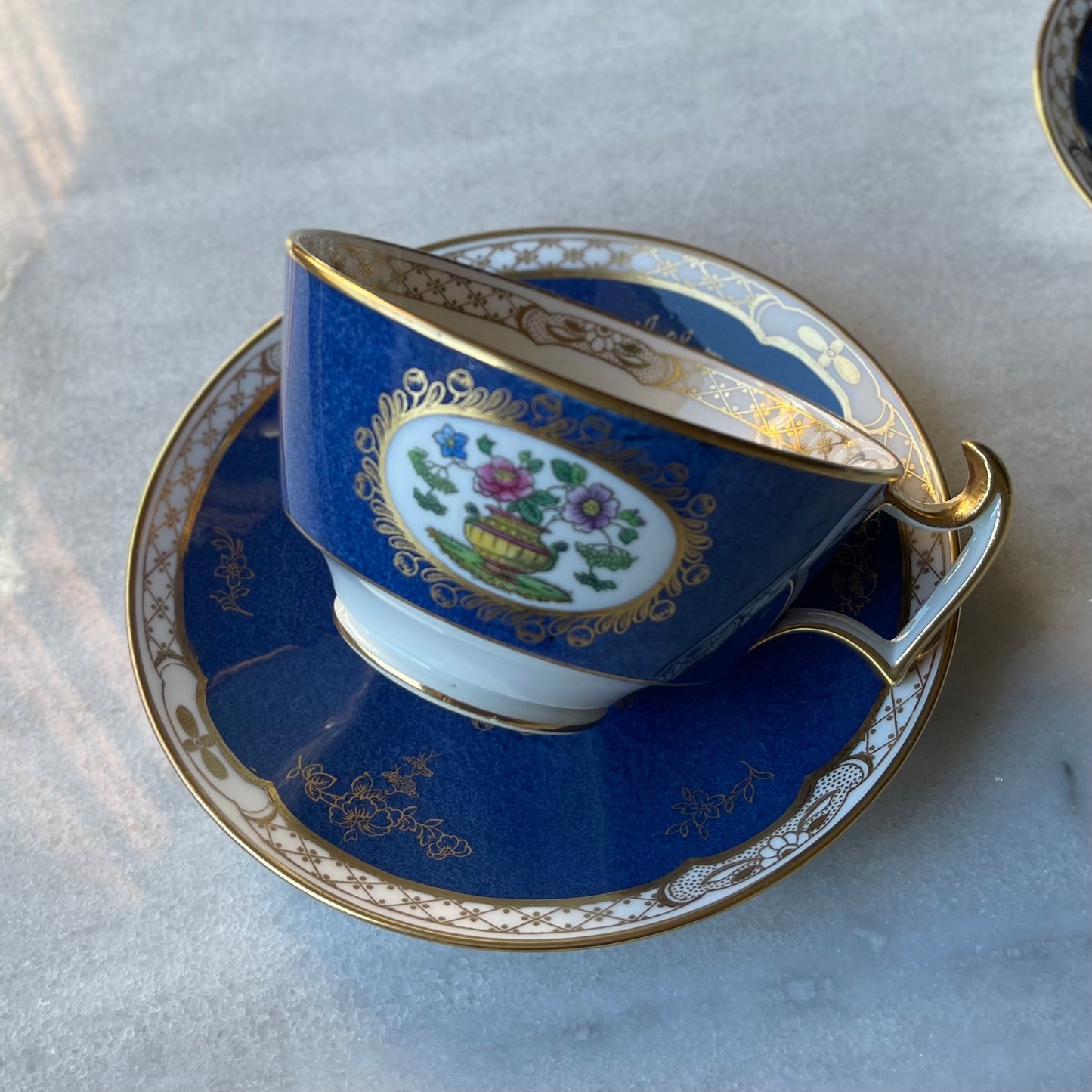 🏴スポード・コープランド アンティーク ブレックファストカップ&ソーサー デュオ