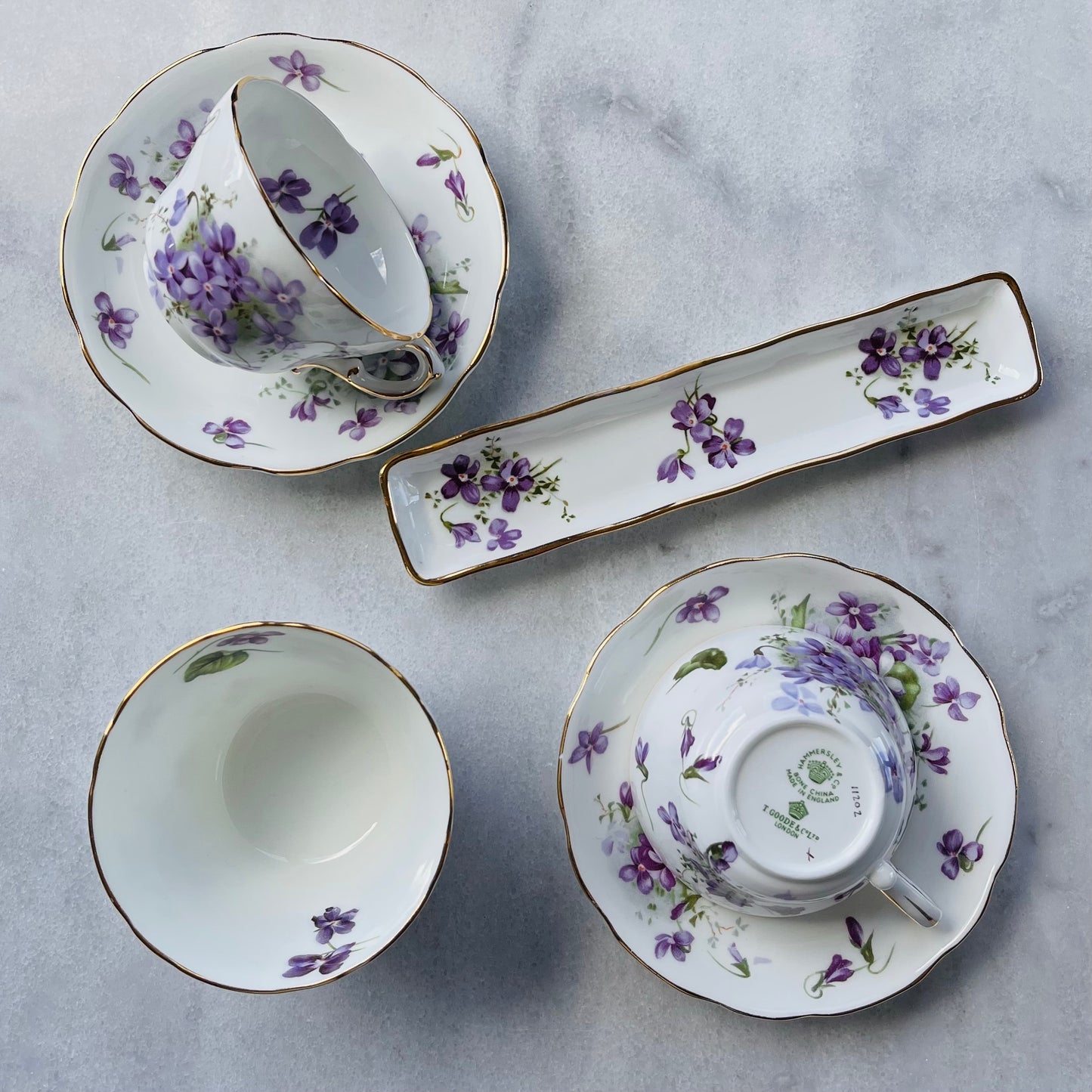 🏴ハマースレイ ヴィクトリアンバイオレット シュガーボウル