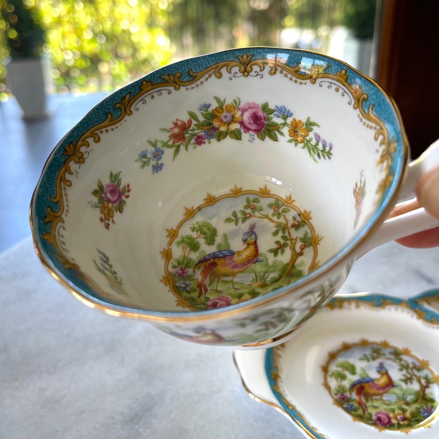 🇬🇧ロイヤルアルバート チェルシーバード ブルー テニスセット