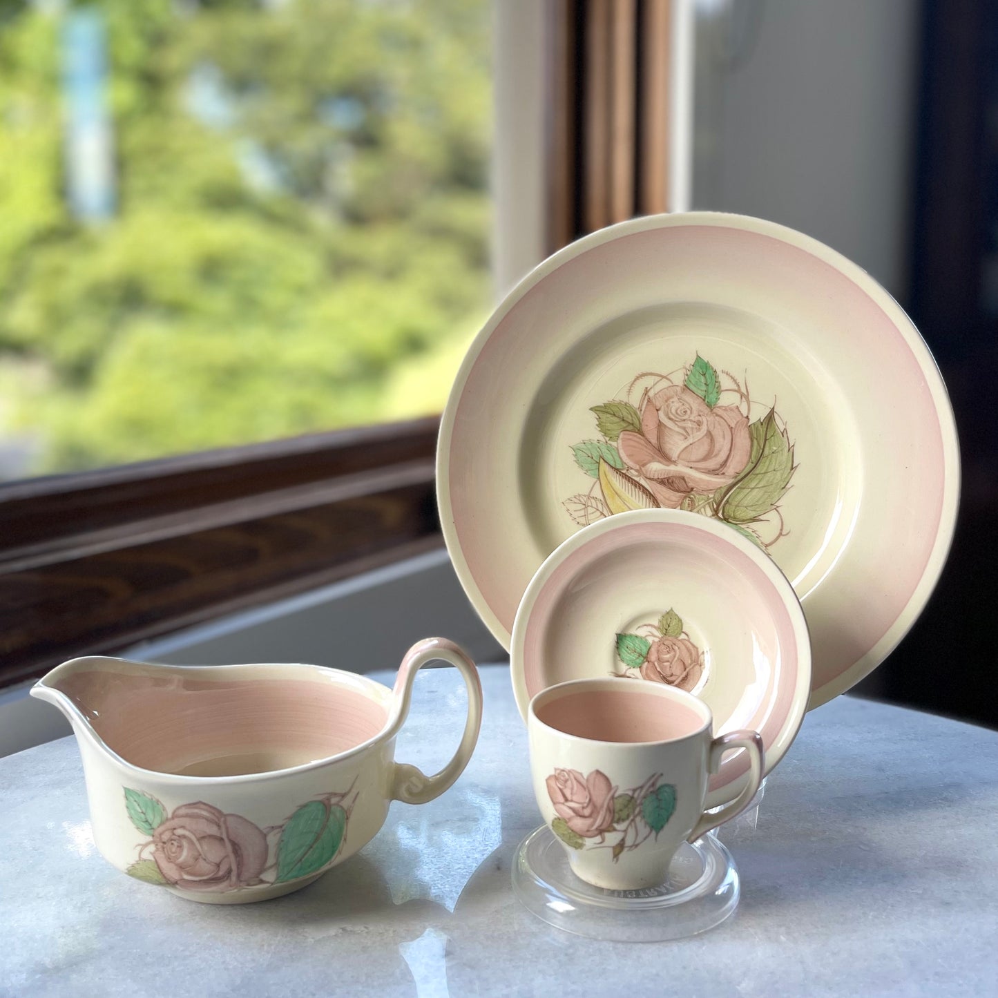 🏴スージー・クーパー パトリシアローズ ピンク 22.5cmデザートプレート