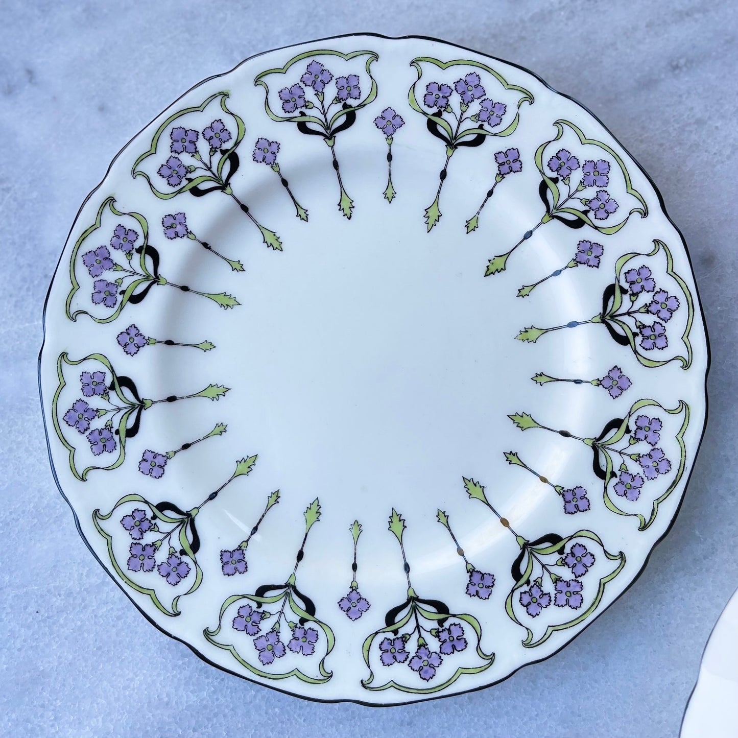 🇬🇧ロイヤルドルトン アンティーク アール・ヌーヴォー コーヒーカップ&ソーサー+サイドプレート