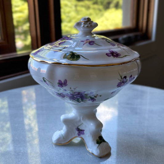 🏴ハマースレイ ヴィクトリアンバイオレット 蓋付きコンポート