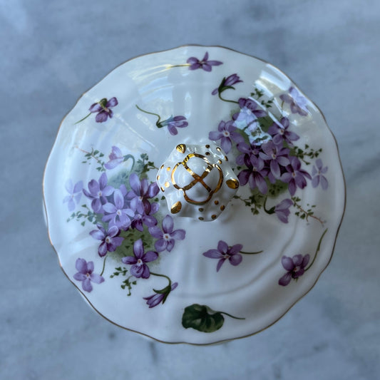 🏴ハマースレイ ヴィクトリアンバイオレット 蓋付きコンポート