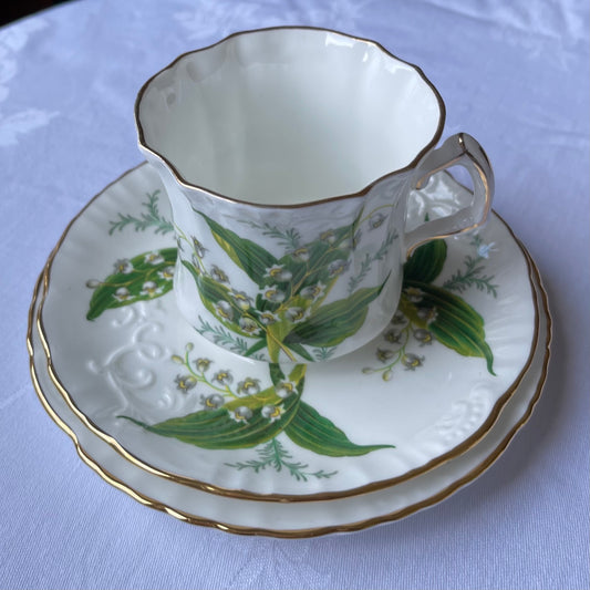 🏴ハマースレイ すずらん コーヒーカップトリオ(ソーサー&サイドプレート)